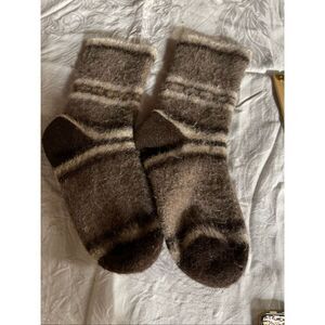 Vintage Icelandic wool thick mukluk liners boot liners ski lodge slippers. No si